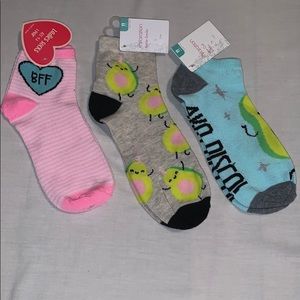 3 pairs of socks (all sold together)
